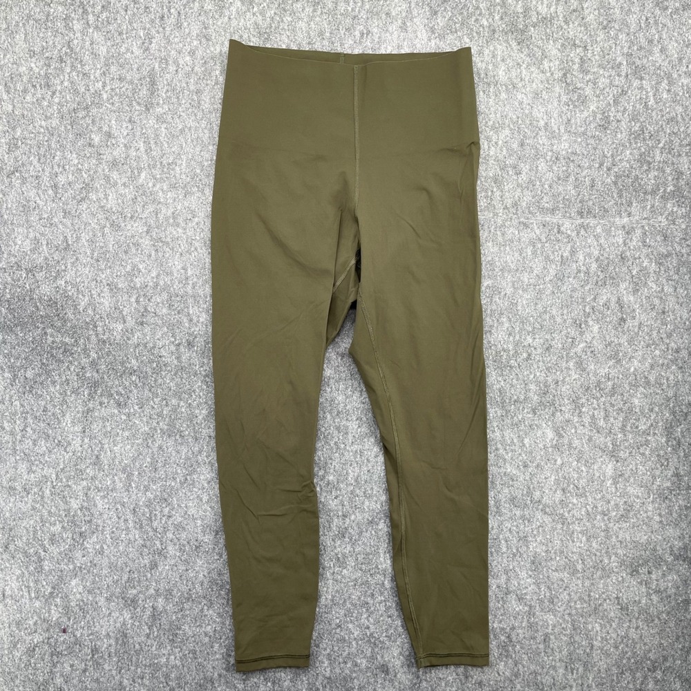 Everlane Perform Leggings Womens Medium Olive Green High Waisted Activewear